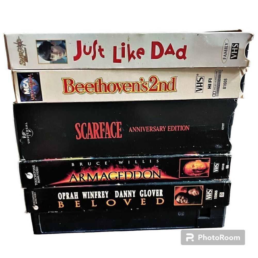 Vintage Lot of 6 VHS Movies Mixed Genres
